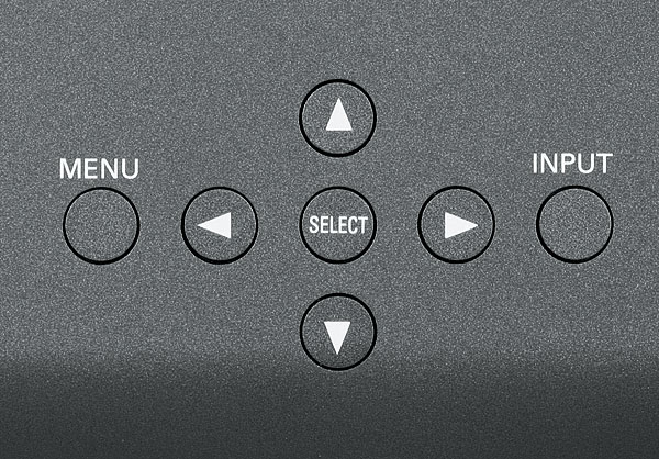 Крупные кнопки управления на верхней панели проектора