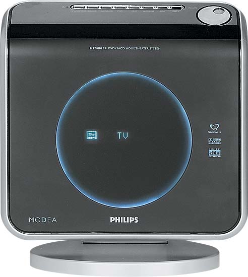 Центральный блок системы Philips оснащен DVD-проигрывателем со «слотовым» механизмом загрузки